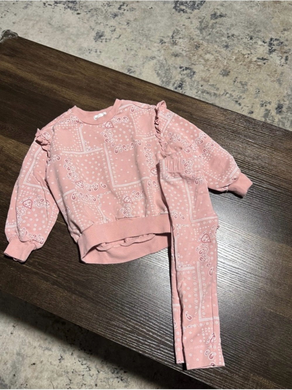 Miles The Label Kids Pink Bandana Print Matching Set